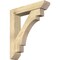 Ekena Millwork Merced Slat Rough Sawn Bracket w/ Offset Brace, Douglas Fir, 6"W x 28"D x 32"H BKT0604X28X32MRC06RDF - alternate 1